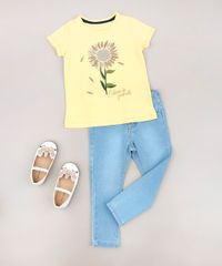 Blusa-Infantil-Girassol-com-Paetes-e-Bordado-Manga-Curta-Amarela-9678621-Amarelo_3