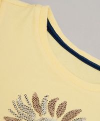 Blusa-Infantil-Girassol-com-Paetes-e-Bordado-Manga-Curta-Amarela-9678621-Amarelo_4