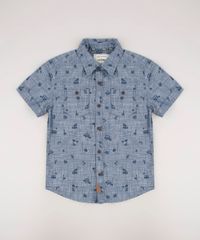 Camisa-Jeans-Infantil-Estampada-Mini-Print-Carros-com-Bolsos-Manga-Curta-Azul-Medio-9545253-Azul_Medio_1