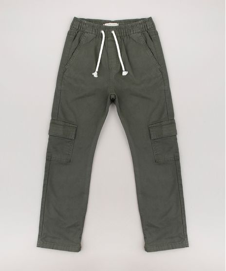 Calca-Infantil-Jogger-com-Cordao-Verde-Militar-9658615-Verde_Militar_1