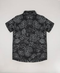 Camisa-Infantil-Estampada-de-Folhagem-Manga-Curta-Preta-9660660-Preto_2