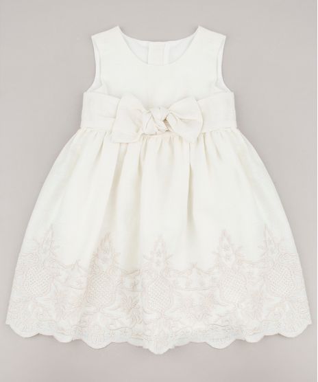 Vestido-Infantil-com-Linho-e-Laco-Sem-Manga-Off-White-9682742-Off_White_1