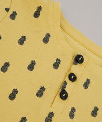 Camiseta-Infantil-Estampada-de-Abacaxis-em-Piquet-Manga-Curta-Gola-Portuguesa-Amarela-9725978-Amarelo_5
