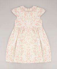 Vestido-Infantil-Estampado-Floral-com-Linho-e-Botoes-Manga-Curta-Off-White-9708693-Off_White_2