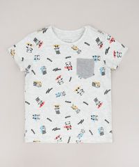 Camiseta-Infantil-Bichinhos-Surfistas-com-Bolso-Manga-Curta--Cinza-Mescla-Claro-9660060-Cinza_Mescla_Claro_1