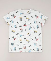 Camiseta-Infantil-Bichinhos-Surfistas-com-Bolso-Manga-Curta--Cinza-Mescla-Claro-9660060-Cinza_Mescla_Claro_2