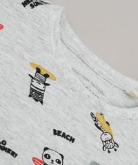 Camiseta-Infantil-Bichinhos-Surfistas-com-Bolso-Manga-Curta--Cinza-Mescla-Claro-9660060-Cinza_Mescla_Claro_5