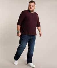 Calca-Jeans-Masculina-Plus-Size-Reta-com-Bolsos-Azul-Escuro-9693980-Azul_Escuro_3