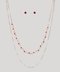 Kit-de-Brinco---Colar-Folheado-Feminino-com-Micangas-Dourado-9662423-Dourado_1
