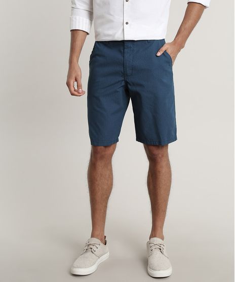 Bermuda-Masculina-Reta-Estampada-Mini-Print--Azul-9661109-Azul_1