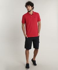 Polo-Masculina-Basica-em-Piquet-Manga-Curta-Vermelha-8553376-Vermelho_3