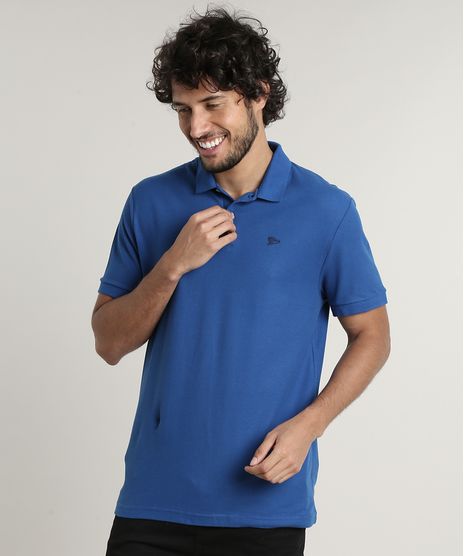 Polo-Masculina-Basica-Comfort-Fit-em-Piquet-Manga-Curta-Azul-Royal-9171747-Azul_Royal_1