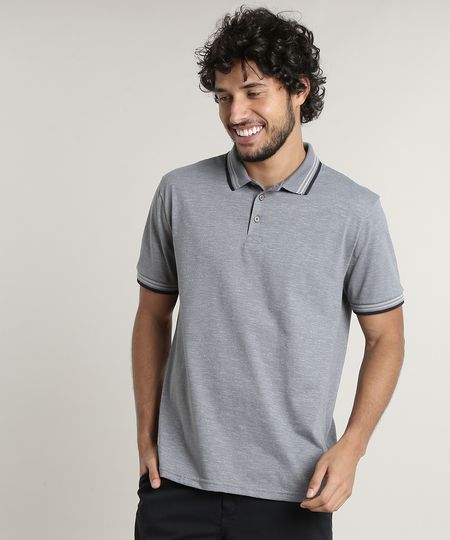 Polo-Masculina-Flame-Comfort-Manga-Curta-Cinza-9651577-Cinza_1