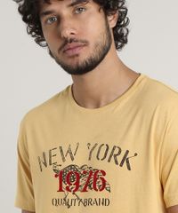 Camiseta-Masculina-Comfort-Fit-New-York-Manga-Curta-Gola-Careca-Mostarda-9759661-Mostarda_4