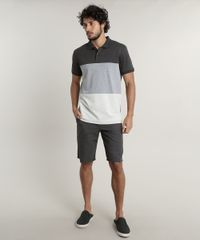 Polo-Masculina-Comfort-Fit-com-Recortes-Manga-Curta-Chumbo-9642762-Chumbo_3