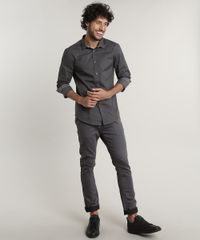 Camisa-Masculina-Slim-Fit-Estampada-Geometrica-Manga-Longa--Chumbo-9516949-Chumbo_3