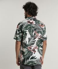 Camisa-Masculina-Tradicional-Estampada-Tropical-Manga-Curta-Bege-Claro-9639680-Bege_Claro_2