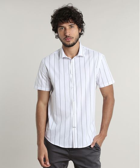 Camisa-Masculina-Tradicional-Listrada-Manga-Curta-Branca-9516957-Branco_1