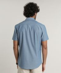 Camisa-Masculina-Comfort-Maquinetada-Estampada-de-Poa-Manga-Longa-Azul-9515014-Azul_2