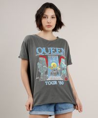 Blusa-Feminina-de-Banda-Queen-Manga-Curta-Decote-Redondo-Chumbo-9710246-Chumbo_1