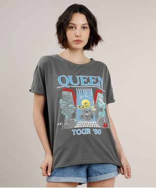 Blusa-Feminina-de-Banda-Queen-Manga-Curta-Decote-Redondo-Chumbo-9710246-Chumbo_1
