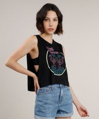 Regata-Feminina-Cropped-Cavada--Hello-Summer--Neon-Decote-Redondo-Preta-9699784-Preto_1