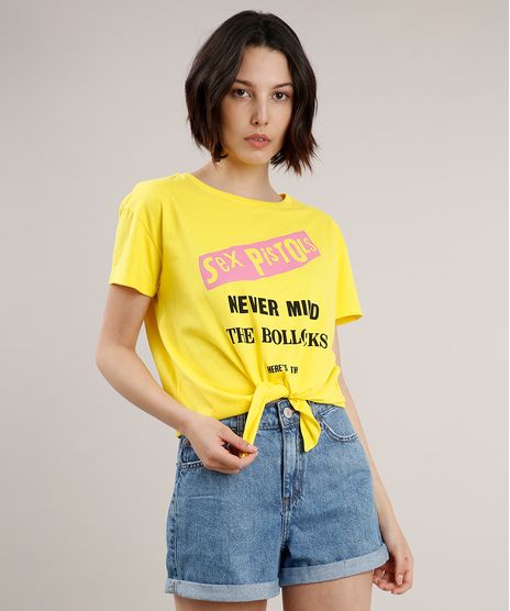 Blusa-Feminina-de-Banda-Sex-Pistols-com-No-Manga-Curta-Decote-Redondo-Amarela-9700402-Amarelo_1