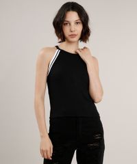 Regata-Feminina-Halter-Neck-Canelada-com-Listras-Preta-9700793-Preto_1
