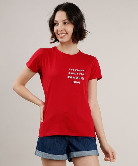 Blusa-Feminina--Calma---Manga-Curta-Decote-Redondo-Vermelha-9712520-Vermelho_1 Blusa-Feminina--Calma---Manga-Curta-Decote-Redondo-Vermelha-9712520-Vermelho_1