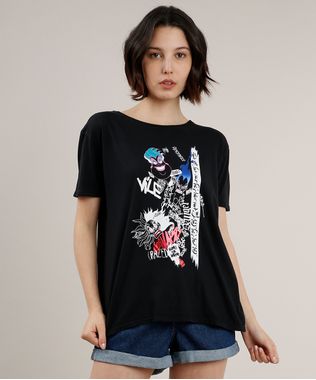 Blusa-Feminina-Viloes-Disney-Manga-Curta-Decote-Redondo-Preta-9701825-Preto_1