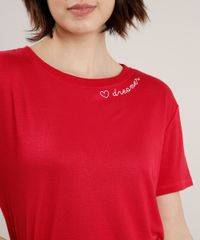 Blusa-Feminina-Ampla-com-Bordado--Dreamer--Manga-Curta-Decote-Redondo-Vermelha-9704508-Vermelho_4