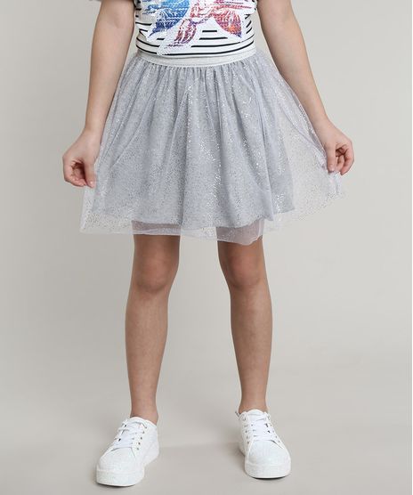 Saia-Infantil-em-Tule-com-Brilho-e-Lurex-Cinza-Mescla-9675150-Cinza_Mescla_1