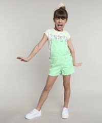 Jardineira-de-Sarja-Infantil-com-Bolsos-e-Barra-Desfiada-Verde-Neon-9695709-Verde_Neon_3