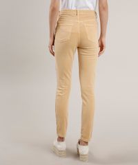 Calca-de-Sarja-Feminina-Skinny-Cintura-Alta-Amarela-9762679-Amarelo_2