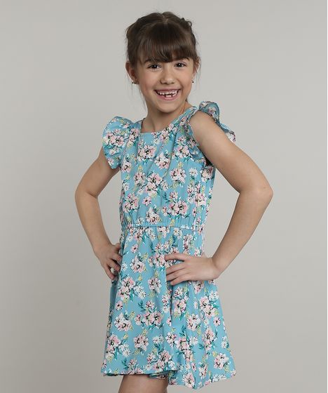 vestido de criança estampado