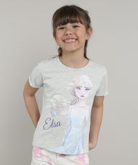 Blusa-Infantil-Elsa-Frozen-com-Glitter-Manga-Curta--Cinza-Mescla-Claro-9680982-Cinza_Mescla_Claro_1