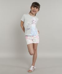 Blusa-Infantil-Elsa-Frozen-com-Glitter-Manga-Curta--Cinza-Mescla-Claro-9680982-Cinza_Mescla_Claro_3