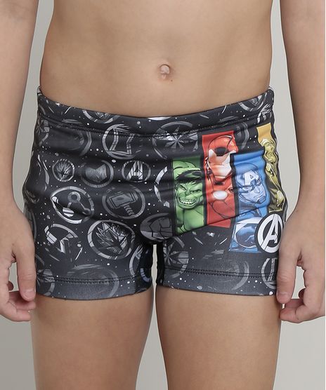 Sunga-Infantil-Boxer-Os-Vingadores-Estampada-Chumbo-9667735-Chumbo_1