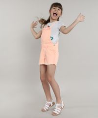 Jardineira-de-Sarja-Infantil-com-Bolsos-e-Barra-Desfiada-Laranja-Neon-9695712-Laranja_Neon_3