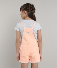 Jardineira-de-Sarja-Infantil-com-Bolsos-e-Barra-Desfiada-Laranja-Neon-9695712-Laranja_Neon_4