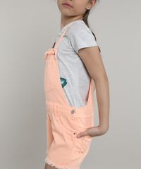 Jardineira-de-Sarja-Infantil-com-Bolsos-e-Barra-Desfiada-Laranja-Neon-9695712-Laranja_Neon_5
