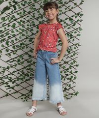 Blusa-Infantil-Feminina-Estampada-Floral-Canelada-com-Botoes-Manga-Curta-Vermelho-9675161-Vermelho_2