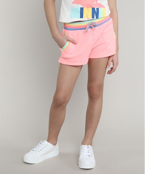 Short-Infantil-em-Moletom-com-Cordao-e-Bolsos-Rosa-Neon-9580645-Rosa_Neon_1