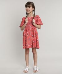 Vestido-Infantil-com-Linho-e-Botoes-Estampado-de-Natureza-Manga-Curta--Vermelho-9662527-Vermelho_3