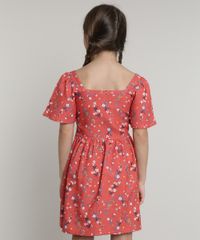 Vestido-Infantil-com-Linho-e-Botoes-Estampado-de-Natureza-Manga-Curta--Vermelho-9662527-Vermelho_4