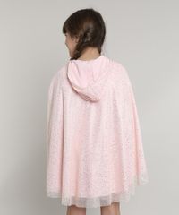 Capa-Infantil-em-Tule-com-Brilho-e-Capuz-Rosa-Claro-9680980-Rosa_Claro_4