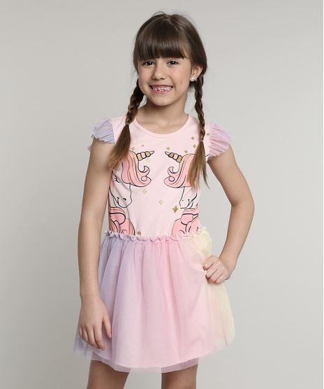 Vestido-Infantil-Unicornio-com-Tule-Sem-Manga-Rosa-Claro-9680224-Rosa_Claro_1