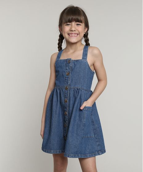 Vestido-Jeans-Infantil-com-Bolso-e-Botoes-Alca-Larga-Azul-Escuro-9654493-Azul_Escuro_1
