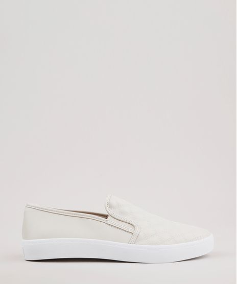 Tenis-Slip-On-Feminino-Via-Uno-All-Day-com-Matelasse-Bege-Claro-9662065-Bege_Claro_1