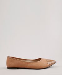 Sapatilha-Feminina-Moleca-Confortavel-Bico-Fino-em-Suede-com-Verniz-Caramelo-9699194-Caramelo_1